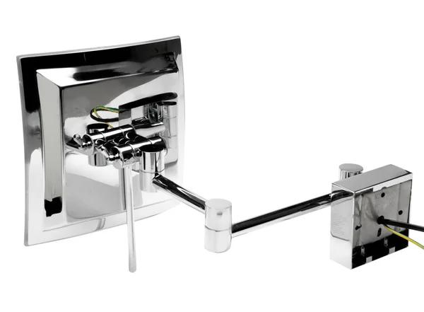Alfi Brand ABM8WLED Wall Mount Square 8x22 5X Magnifying Cosmetic Mirror with Light, Polished Chrome