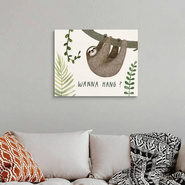 Sloth Sayings Collection A, Canvas Wall Art, 30x24, Great Big Canvas