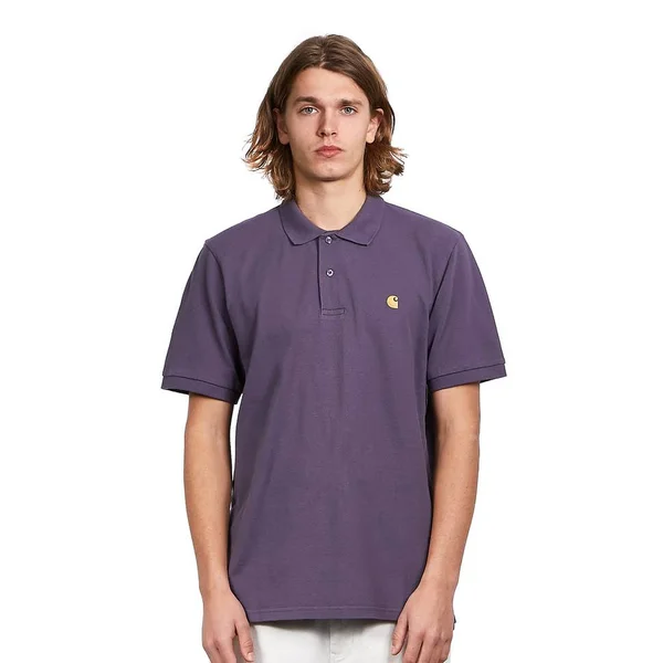 Carhartt WIP S/S Chase Pique Polo - Provence, Gold - M - Men