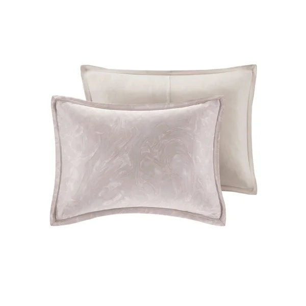 Madison Park Emory 6 Piece Cotton Sateen Duvet Cover Set, King/Cal King, Rose Gold/Beige