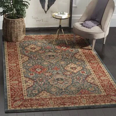Pennypacker Oriental Navy/Red Area Rug Astoria Grand Rug Size: Rectangle 11& x 16&