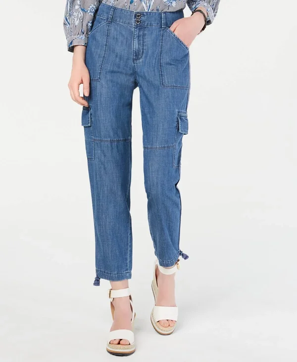 Tommy Hilfiger Patch-Pocket Utility Jeans, Created for Macy&s - Bayside