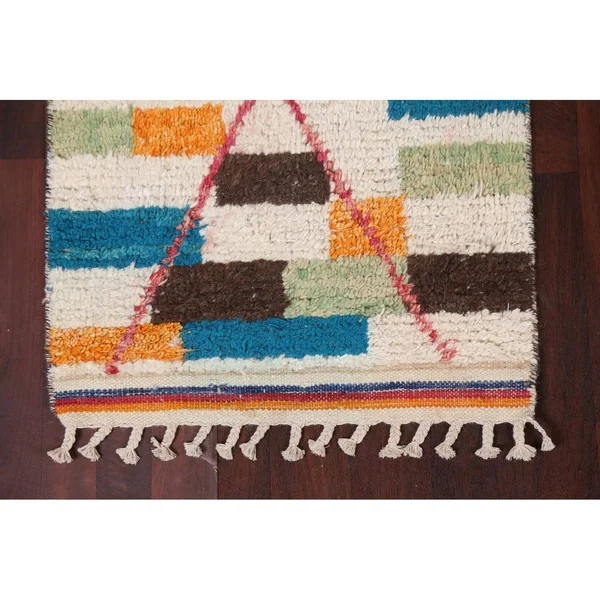 Tribal Moroccan Handmade Runner Rug 3x13