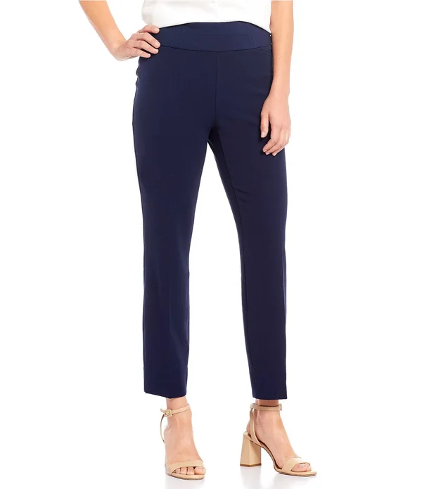 Investments The Park Ave Fit Pull on Classic Ankle Pants - 18