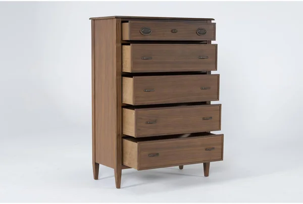 Chest - Magnolia Home Naomi Chest by Joanna Gaines Modern - Brown - Wood - 38x22W x 18x22D x 54x22H at Living Spaces