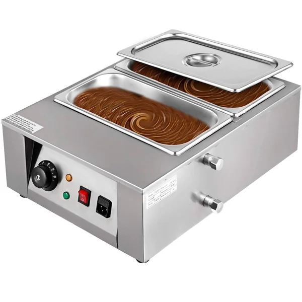 Vevor 1000W Food Warmer, 2 Tanks Commercial Electric Heater, 26.45lbs Capacity Thermal Insulation Melting Pot Machine, for Choco
