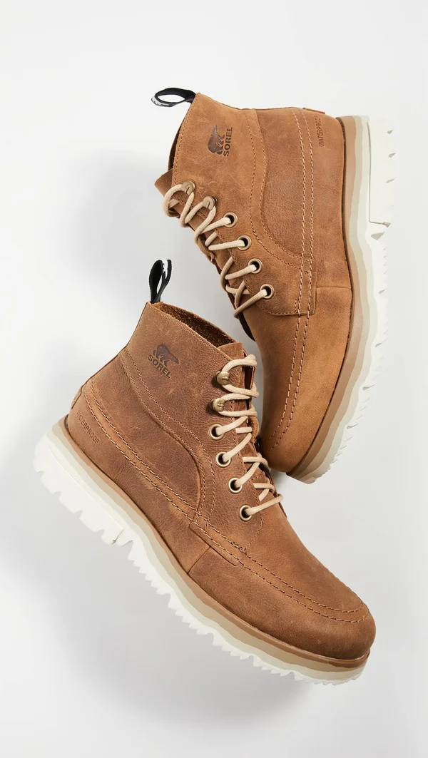 Sorel Atlis Chukka Waterproof Boots Elk/Oatmeal 10