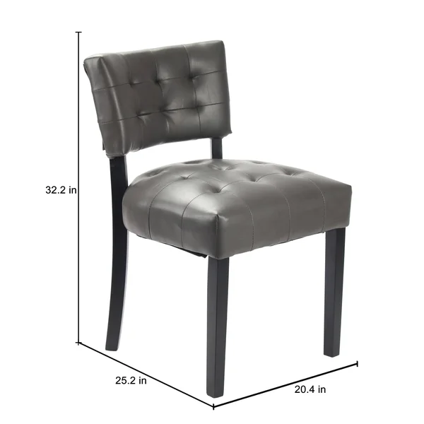 Porthos Home Set of 2 Dining Chairs - Modern Side Chairs for Dining Room (Black)