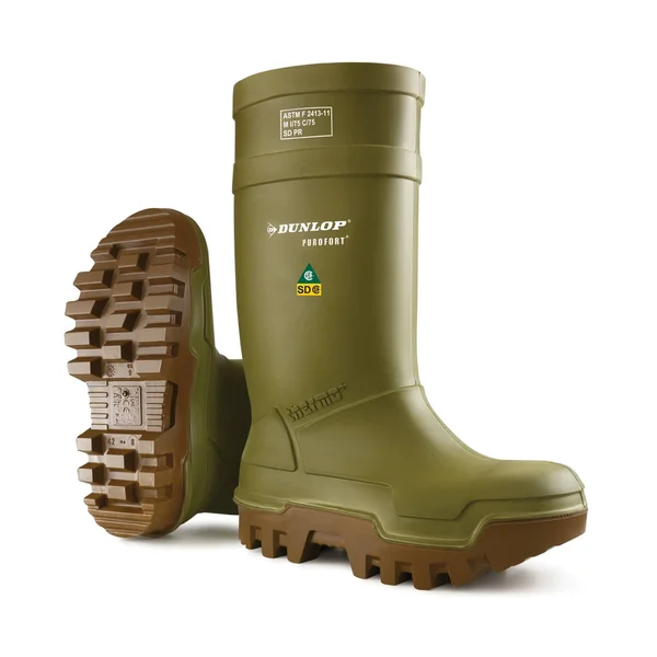Dunlop Purofort Thermo+ Full Safety Green/Brown Shoes E662843 Size - 13
