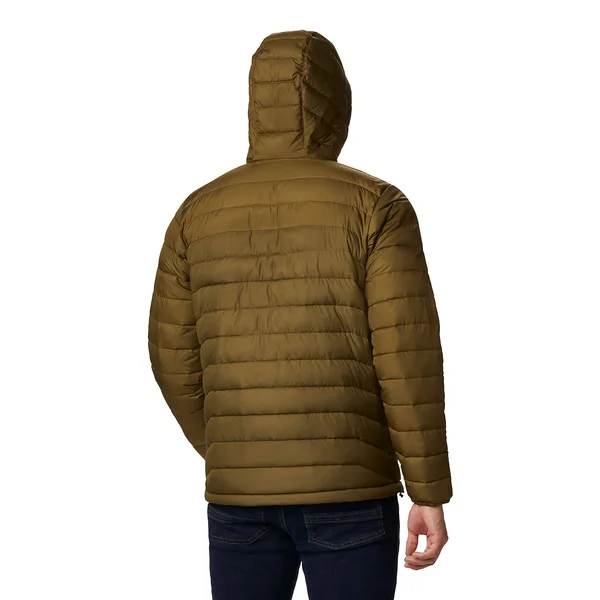 Columbia Powder Lite Hooded Jacket S - New Olive, Olive Brown