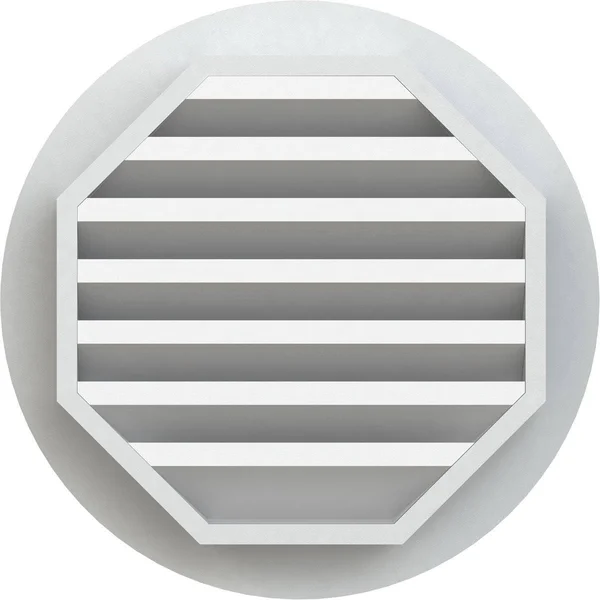 Ekena Millwork GVPRO24X2401FUN 24x22W x 24x22H Round Gable Vent (29x22W x 29x22H Frame Size): Functional - PVC Gable Vent w/ 1x22