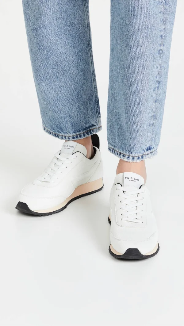 Rag & Bone Women's Retro Runner Sneakers, Antique White