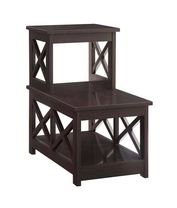 Convenience Concepts Oxford 2 Step Chairside End Table - Espresso