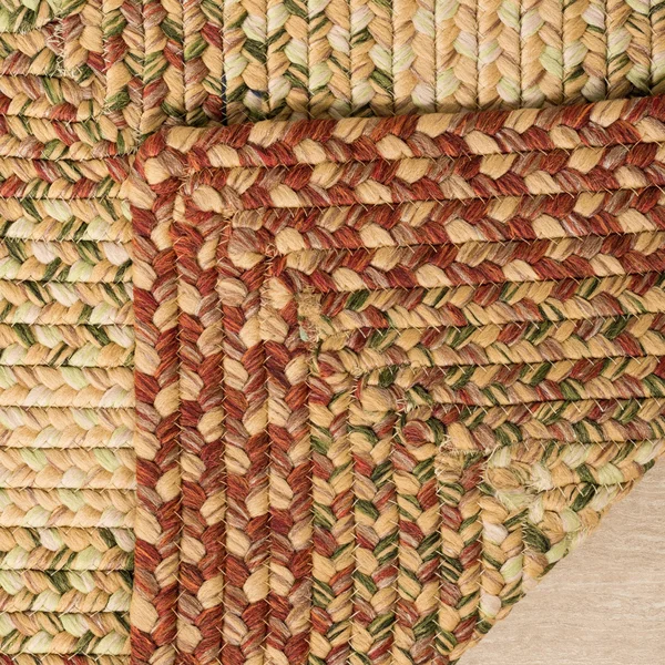 Safavieh Braided Rust/Multi 5 ft. x 8 ft. Oval Area Rug